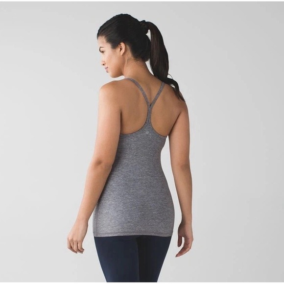 EUC Lululemon Black Power Y Tank Strappy Lightweight Gym Workout Padded Size 6 - Picture 1 of 8